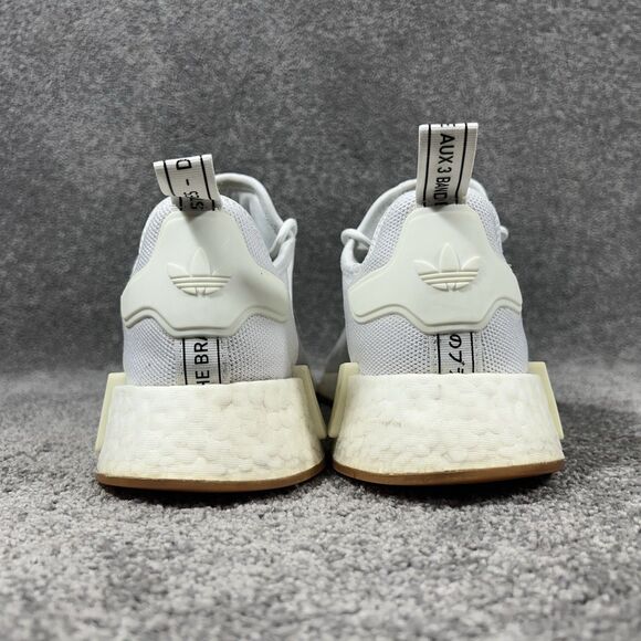 Adidas NMD_R1 Primeblue GZ9260 Men's Size 10.5 White Gum Running Shoes Used - Picture 6 of 11
